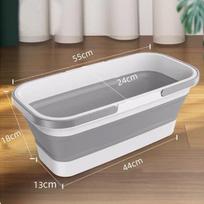 Square Dual-Use Mop with Dry/Wet Foldable Durable Bucket, Large Capacity.
