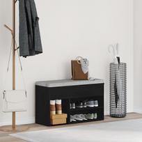 Klijuotas suolas Juodas 60x30x45 cm Iš inžinerinės medienos