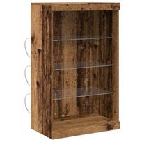 Komoda su LED apšvietimu Senovinė mediena 60,5x37x100 cm