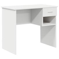 Stalas su saugojimu Baltas 90x49.5x75 cm Inžinerinė mediena