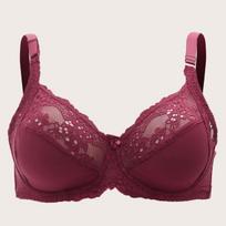 Moteriškos liemenėlės mados Seksualios nėriniuotos liemenėlės Push Up plius dydis Bralette Thin Cup Underwire Liemenėlės Apatinis apatinis apatinis trikotažas apatinis trikotažas 100C raudona