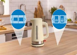 Virdulys Elektrinis Virdulys - Bosch MyMoment 1.7L 2400W Belaidis 360° Pagrindas Kreminis