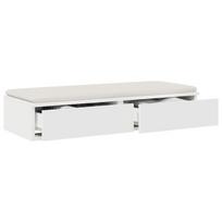 lovų stalčiai balti 100x36,5x16,5 cm iš inžinerinės medienos