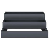 Sodo vazonas 3-lygis 90x90x35 cm Antracito plienas