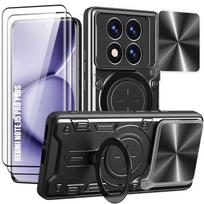 Case for Xiaomi Redmi Note 15 Pro Plus 5G, with Camera Protection - Black - 2 Tempered Glasses