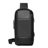 Men's Waterproof Oxford Crossbody Bag Anti Theft Sling Bag Multifunction Chest Bags Travel Shoulder Bag with USB Charging Port KTB juoda