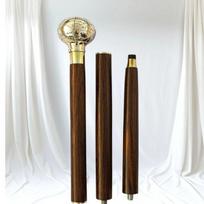 Žalvarinis Gaublio Galvos Lazdelė Antikvarinio Stiliaus Rankena Lazdelės Elegantiška Dovana Vyrams Moterims