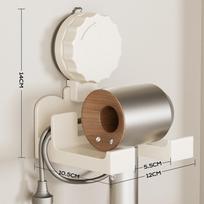 Powerful Suction Cup Hair Dryer Holder - No Drilling, Wall-Mounted, Damage-Free