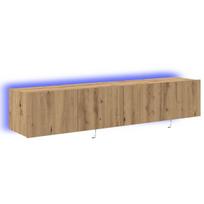 TV sieninės spintelės su LED apšvietimu 2 vnt. Amatų ąžuolo 80x35x31 cm