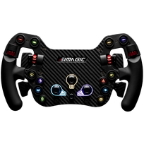 SIMAGIC FX Steering Wheel, Carbon Fiber, QR50, Shifters + Dual Clutch, S204