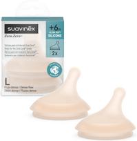 SUAVINEX GREITOS SROVĖS ŽINDUKAI ZERO ZERO ANTI-COLIC BUTELIUKAMS, NUO +6 MĖN., 2 VNT., LIGHT