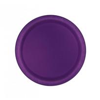 Popierinės lėkštutės, tamsiai violetinės (Deep Purple) – 17cm (8 vnt.)
