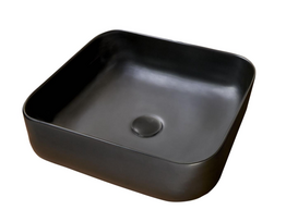 Vonios praustuvas Masterjero Catania, keramika, 38.5 cm x 38.5 cm x 14 cm, juoda 000101083725