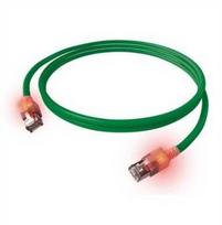 Easylan Tinklo kabelis EasyLan S/FTP DualBoot LED Cat.6A, RJ45 / RJ45, LSOH, žalias, 7,5 m