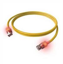 Easylan Krosinis kabelis EasyLan S/FTP DualBoot LED Cat.6A, RJ45 / RJ45, LSOH, geltonas, 7,5 m