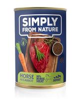 SIMPLY FROM NATURE Šlapias šunų maistas Arkliena su sėmenimis 400 g