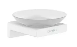 Hansgrohe AddStoris - Muilinė su laikikliu, matinis stiklas/matinė balta 41746700