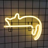 LED neoninis katės ženklas, Šiltai balta