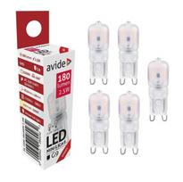 LED lemputė Avide, 2.5W G9 3000K 5vnt