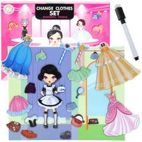 Dėlionė Dėlionė Magnetinis lėlių aprengimas Lėlės modelis Styling 58 el.