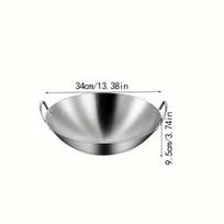 Nerūdijančio plieno wok keptuvė, 31,7 cm / 12,48 colio