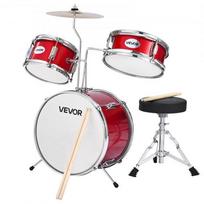 Vaikiškas būgnų rinkinys, 3 dalių 35.6x25.4x20.3 cm, raudonas, muzikinis instrumentas