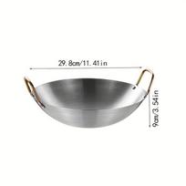 Nerūdijančio plieno wok keptuvė, 29,8 CM / 11,41 colio
