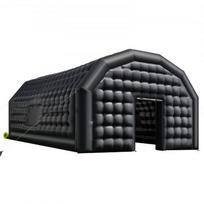 Pripučiamas naktinis klubas 9x6x4 m juodas, Oksfordo audinys