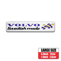 3D aliuminio stiliaus automobilio kėbulo šoninio sparno bagažinės apdailos lipdukai, skirti Volvo R Design T6 AWD C30 C40 C50 C70 S40 S60 S70 S80 S90 1pcs