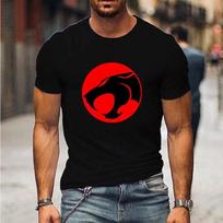 Nauji animaciniai Thundercats marškinėliai 3D spausdinimu Vyrams Moterims Madingi marškinėliai Gatvės apranga Overd Harajuku Vaikams Viršutiniai drabužiai T marškinėliai Drabužiai#Spalva S juoda