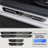 Automobilio nerūdijančio plieno durų slenksčio apsauginė plokštelė, skirta VOLVO XC60 XC90 S60 S90 V60 V90 EX30, Anglies pluošto slenksčio apsauginė lipdukas