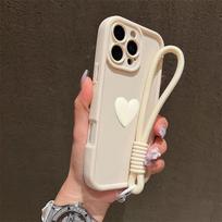 Honor 400 Lite With Lanyard 3D Love Heart Matte Case For Honor 20 50 70 90 200 300 200 Smart 5G 100 80 60 20i 50SE V30 V40 Pro Honor 50&Case & Strap