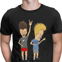 Vyriški Beavis Butthead roko marškinėliai, vyriški prailginti marškinėliai, komiksų, pankų, hiphopo, kalėdiniai marškinėliai M juoda