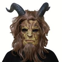 Kaukė Grėsmingo Ožio Galvos Žvėries Galvos Apdangalas Realistiškas Helovino Cosplay Šventėms Baigimams Teminiams Renginiams Ilgi Šviesūs Plaukai
