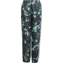 Adidas Originals X Minecraft Bendradarbiavimo Prekės Ženklas Logotipas Patogios Universalios Dryžuotos Su Rankogaliais Laisvo Kirpimo Vaikams Sportinės Kelnės Vasaros Vyriški Apatiniai JZ9935 140 black