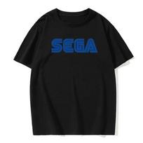 New Arrival Sega Logo Letter Printed Men T-shirt Summer Leisure Short Sleeve Fashion Street Clothing Harajuku Large Men T-shirt S juoda