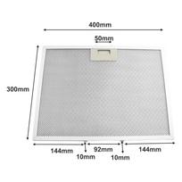 Sidabriniai virtuvės gartraukio filtrai Metalinio tinklelio ištraukimo angos filtras 400 X 300 X 9mm Gartraukio riebalų filtras Šildymo ir vėsinimo angų dalys China Mainland