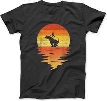Medaus barsuko marškinėliai 70-ųjų Retro Saulėlydis Vintage Medaus barsuko T-shirt NVO Vyriški Moteriški Džemperis su gobtuvu Ilgomis rankovėmis Dovana Juoda S juoda