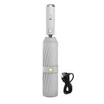 Sulankstomas skėtis su ventiliatoriumi, 3 greičiai, reguliuojamas, įkraunamas per USB, apsauga nuo UV spindulių, nešiojamas, vandeniui atsparus, atsparus vėjui, vasarinis lauko skėtis nuo saulės ir lietaus juoda