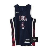 Nike Curry Olimpiniai marškinėliai JAV Vyrų Krepšinio Svajonių Komanda Unisex EU S tamsiai mėlyna spalva