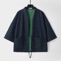 Džinsiniai marškiniai vyrams 9XL Dydžio Kimono marškiniai Vasarinė kardigano striukė Laisvalaikio vienspalviai marškiniai Didelio dydžio 9XL S žalia