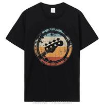 Vintažinė bosinės gitaros galvutė Bosistui Ir Bosinės Gitaros Grotuvui T-shirt Grafika Streetwear Medvilniniai Gimtadienio Dovana Vasariniai T-shirt S juoda