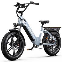 Elektrinis dviratis Onesport 20 x4.0  padanga 500W variklis Suaugusiųjų Ebike Dvigubas diskinis stabdys Shimano 7 pavarų LCD ekranas 48V 18AH Pilkas OT08 mėlyna