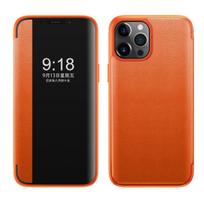 Applicable to iPhone16ProMax dormant mobile phone case Apple 14Pro all-inclusive plain leather anti-drop flip case iphone13