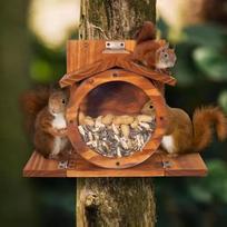 Squirrel Feeder House Wooden Chipmunk Feeder With Ventilation Holes Box For Nut Corn Cob Hay Food Storage Outside Tree Placement China Mainland