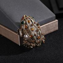 Vintage Enamel Inlaid Diamond Brooch, Clothing Accessories One Size ruda
