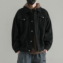Vyriškas madingas retro motociklininko džinsinis švarkas - Slim Fit, madingas beisbolo apykaklė rudeniui ir žiemai. Extra Large