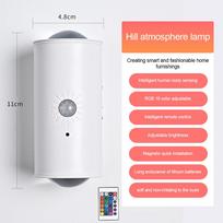 4 vnt. išmanusis LED naktinis šviestuvas su judesio jutikliu, įkraunamas per USB, RGB gradiento aplinkos šviestuvas miegamojo, stalo, spintos dekoravimui, sieninis šviestuvas 1pc