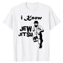 Juokingi trumpomis rankovėmis marškinėliai su grafika Streetwear mados drabužiai Aš žinau JewJitsu marškinėliai Rabinas Horos šokis Jiu Jitsu Žydiški marškinėliai S