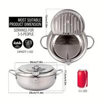 Tempūros kepimo puodas su termostatu, Mažas – 2,2l 【20cm】
